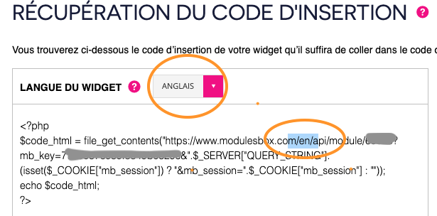 Ajout langue anglais widget Cirkwi